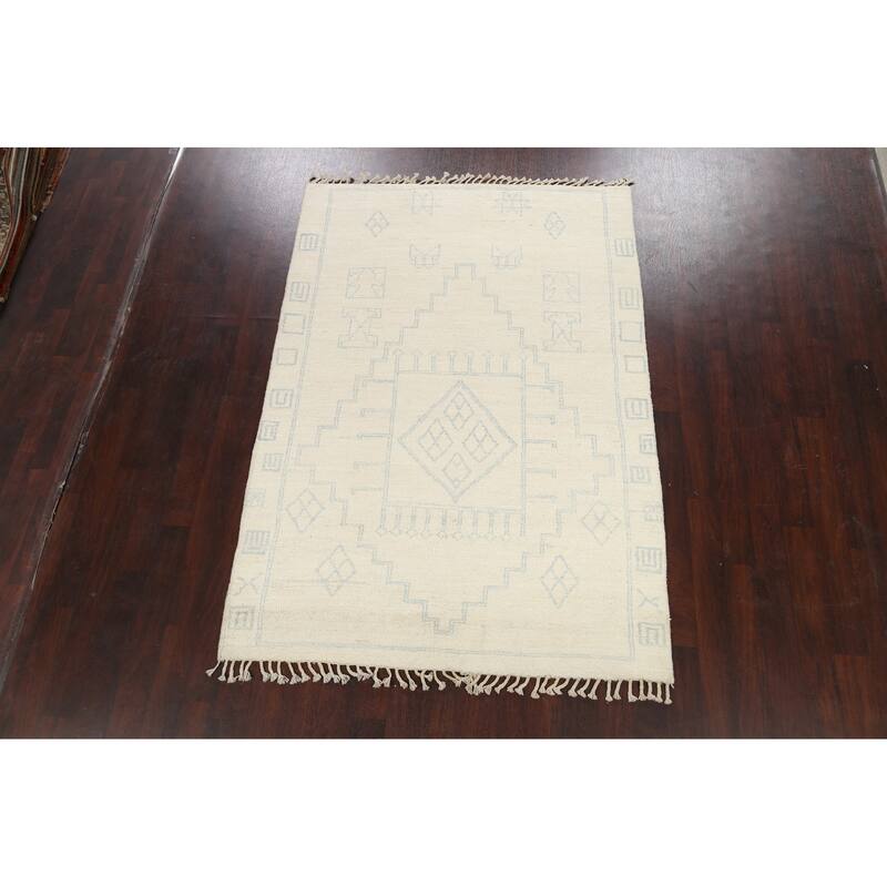 Vegetable Dye Moroccan Berber Oriental Area Rug Wool Handmade - 5'6" x 7'11"