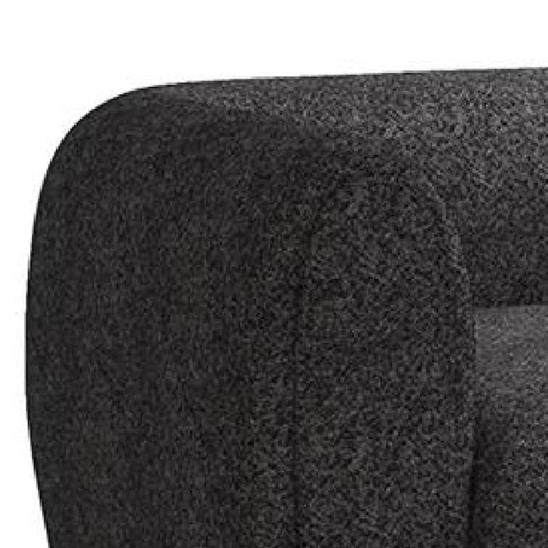Dly Sofa Chair, Black Boucle, Wood Frame Tuxedo-Inspired Design