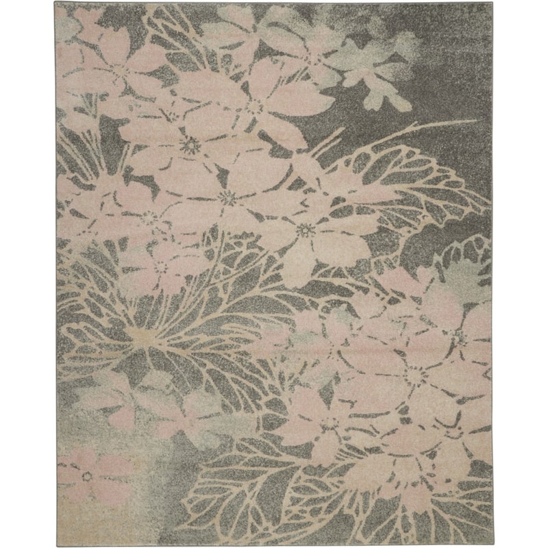 HomeRootsFloral Contemporary Rectangle Area Rug - 142' X '106' X '0.5