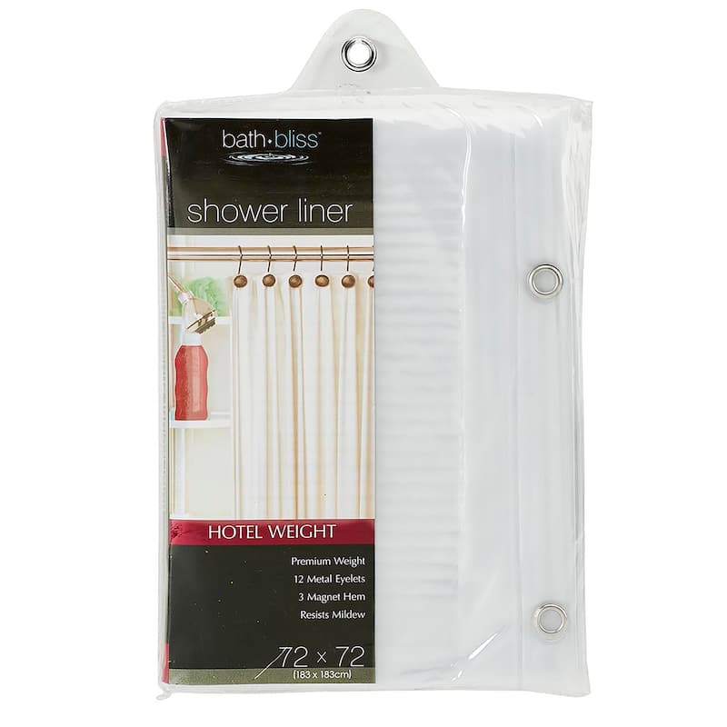Bath Bliss Clear Shower Liner Hotel Weight