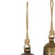preview thumbnail 76 of 77, Gold, Gray, Bronze, Black or Red Metal Tibetan Inspired Decorative Cow Bells with Jute Hanging Rope (Set of 3)