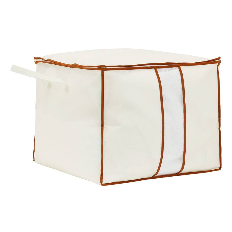 1 Pack Clothes Storage, Storage Bags, Moving Bags for Organizing Bedroom, Comforter, Closet Organizers and Storage with Handles - Beige - 55*22*21in