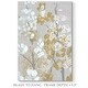 preview thumbnail 2 of 8, Mustard on Grey Blooms I-Premium Gallery Wrapped Canvas