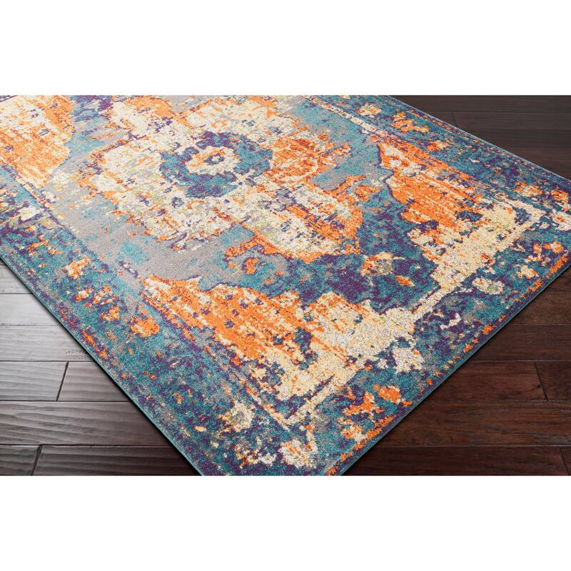 Livabliss Amalia Distressed Medallion Area Rug