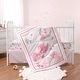 preview thumbnail 1 of 3, The Peanutshell Pink Elephant 3-Piece Crib Bedding Set