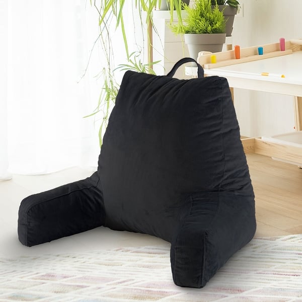 slide 2 of 71, Cheer Collection Kids Size Reading and Backrest Pillow with Armrest Black