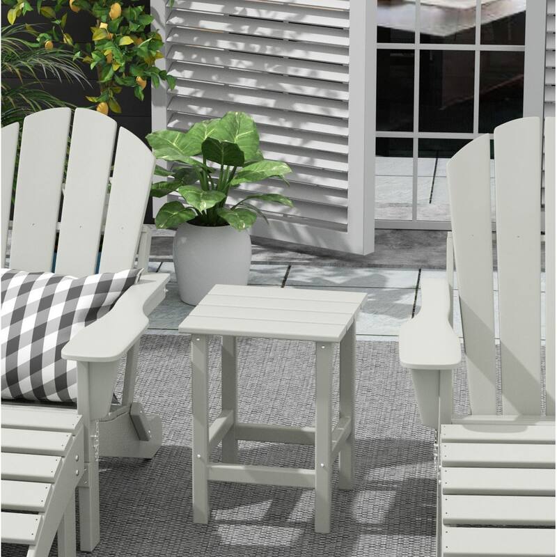 POLYTRENDS Laguna All Weather Poly Outdoor Side Table - Sand