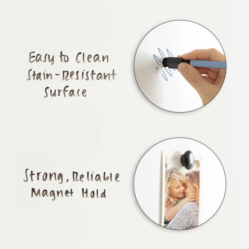 Amanti Art Fencepost Brown Narrow Framed Dry Erase Magnetic Board