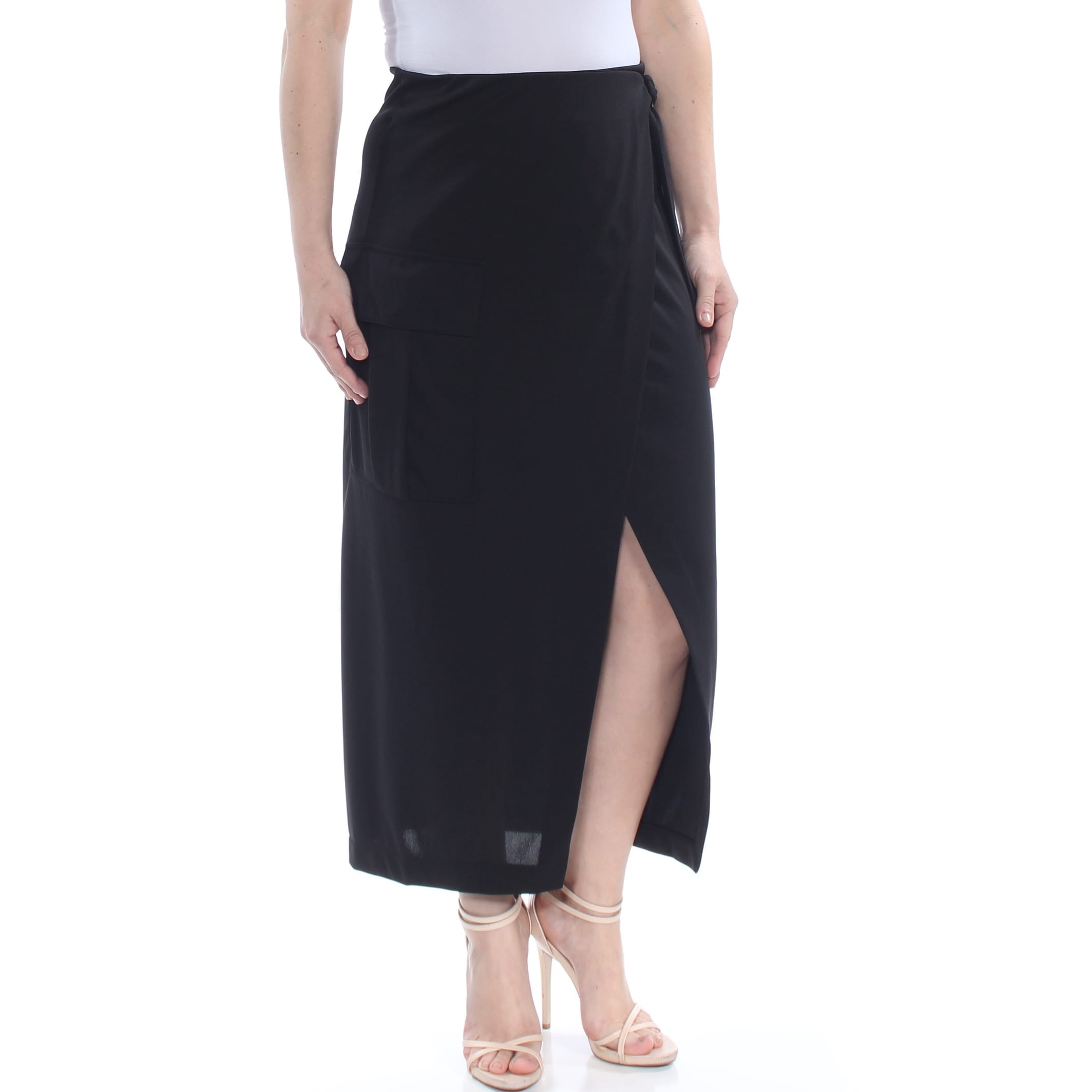 tea length black skirt