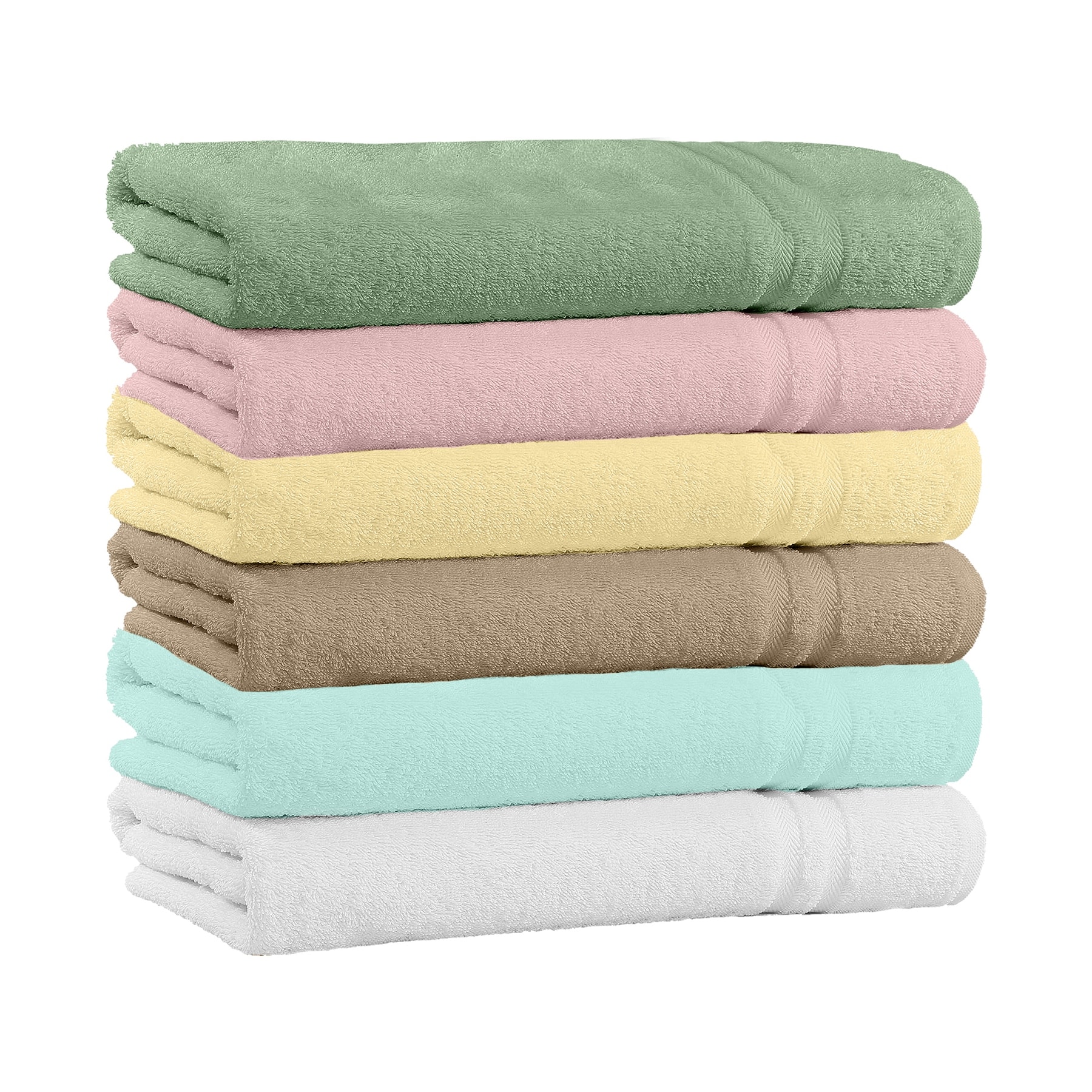 DKNY Quick Dry 100% Cotton Towels, 6 Pack Washcloths - 12 x12, Linen