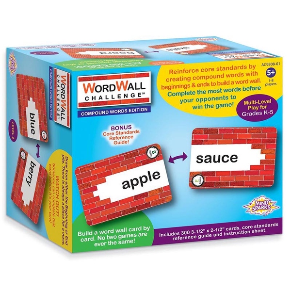WordWall Challenge™ Card Game, Compound Words, 3-1/2&quot; x 2-1/2&quot;, 300