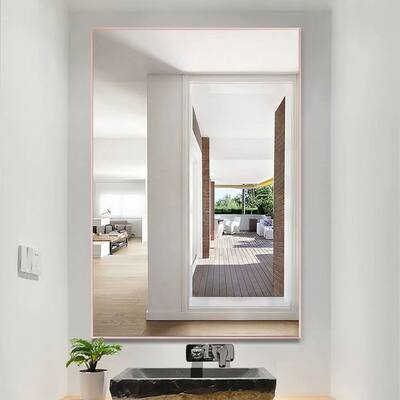 Rectangular Aluminum Framed Glass Bathroom Mirror