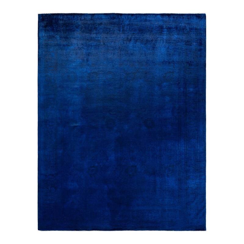 Fine Vibrance, One-of-a-Kind Hand-Knotted Area Rug - Purple, 7' 10" x 10' 3" - 7' 10" x 10' 3"