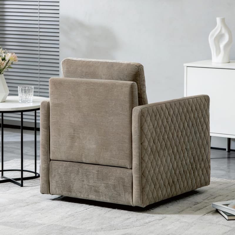 29.5"W Swivel Armchair with Hidden Storage,Club Chair Single Sofa with Pillow