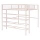 preview thumbnail 4 of 9, Loft Bed with Spacious Storage and Study Area, Full Size Metal Frame with 4-Tier Shelves and Guardrail