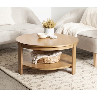Kate and Laurel Foxford Round Wood Coffee Table
