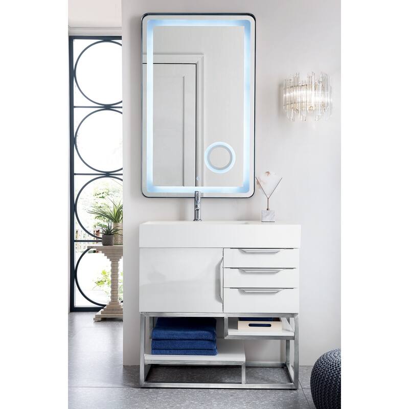 James Martin Vanities 983-V36-BN-GW Columbia 36" Free Standing Single