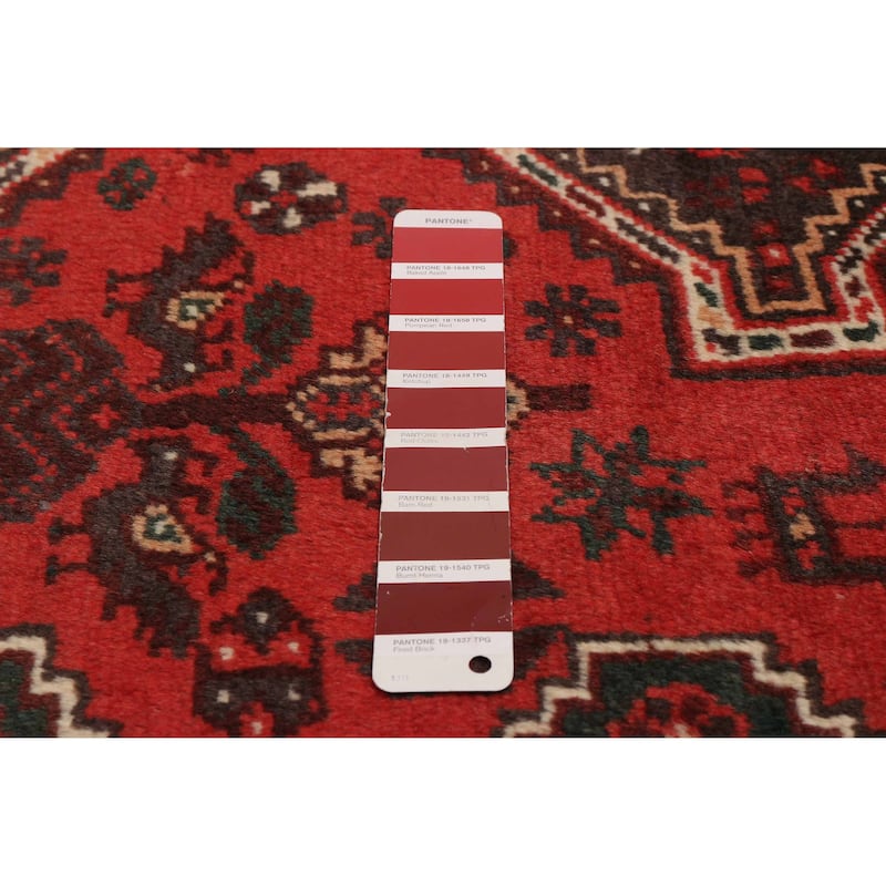 ECARPETGALLERY Hand-knotted Melis Vintage Red Wool Rug - 3'9 x 5'4