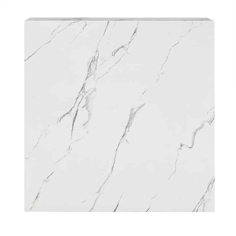 Darcy Faux Marble Coffee Table with Casters by iNSPIRE Q Bold