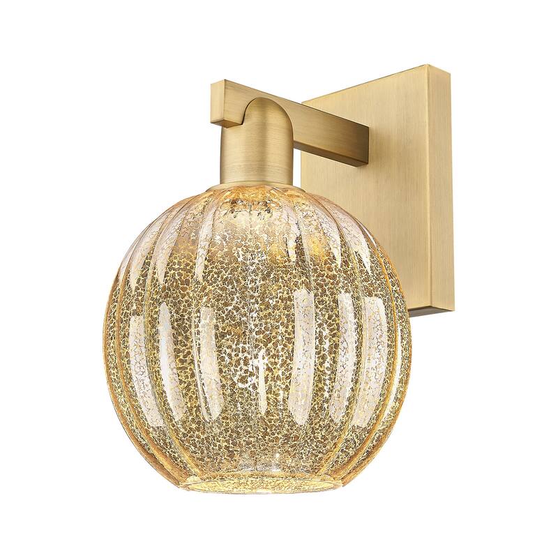 Innovations Lighting 716-1W-12-7 Preston Sconce Preston 12" Tall Wall - Brushed Brass / Mercury