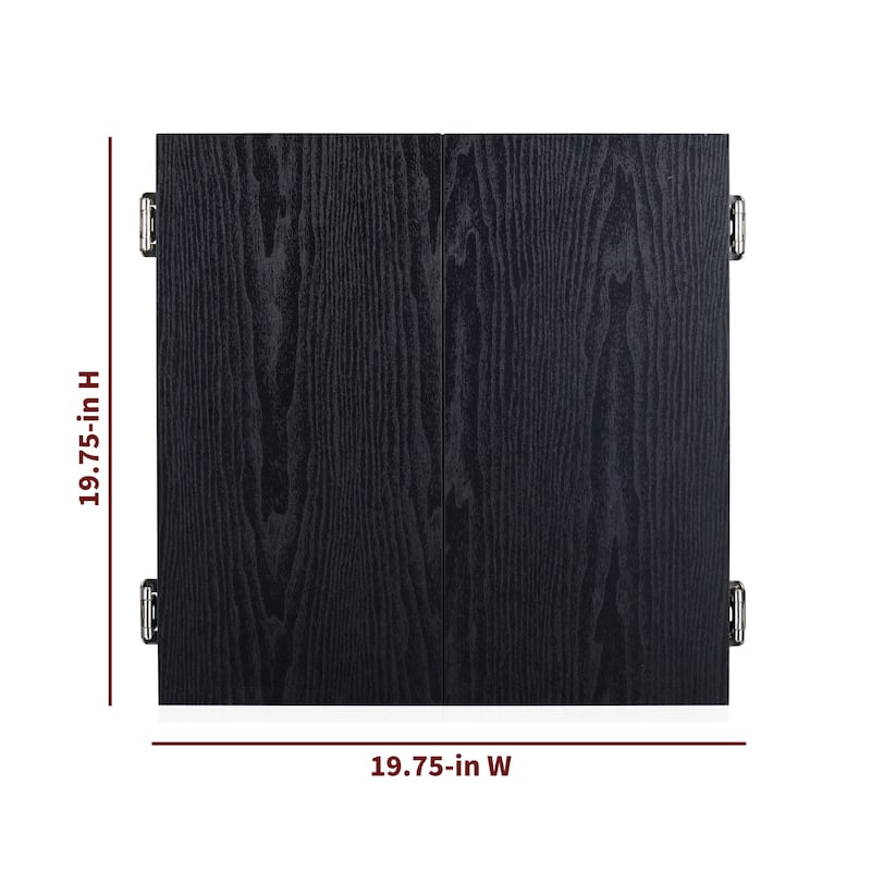 Hathaway Winchester Bristle Dartboard and Cabinet Set - Black