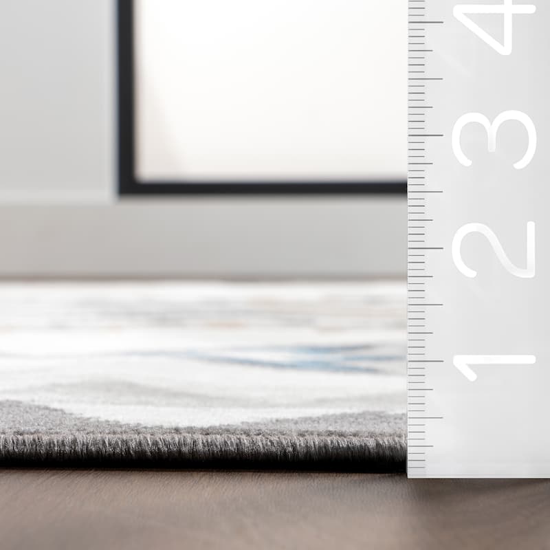 Nuloom Brinley SpinClean Geometric Machine Washable Area Rug