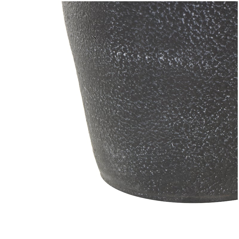 Ceramic Textured Whitewashed Decorative Vase - Black - Roche River Decor