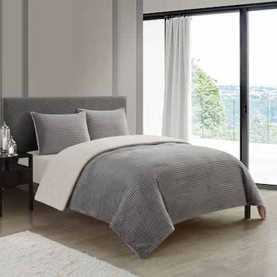 Misha 3 Piece Ultra Plush Sherpa Comforter Set by Grand Avenue