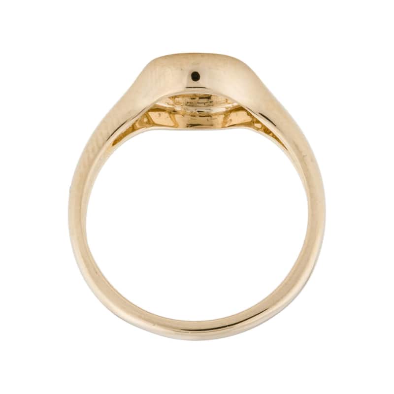Joelle Collection Joelle Collection Diamond Signet Ring 14K Gold Pinky Ring For Her Size 4