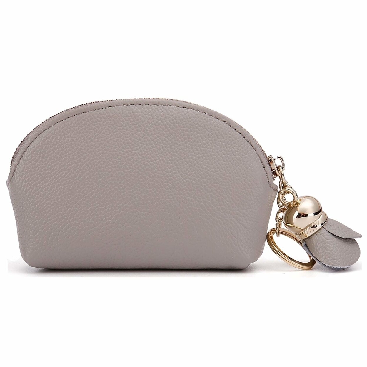 Genuine Leather Zipped Coin Purse Handmade Slippers Keychain Wallet Cardholder