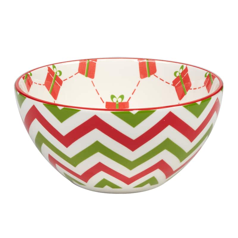 Certified International Holiday Fun 30 oz. All Purpose Bowls, Set of 6 Assorted Designs - 30 oz.