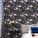 preview thumbnail 3 of 2, Transform English Garden Navy Peel & Stick Wallpaper