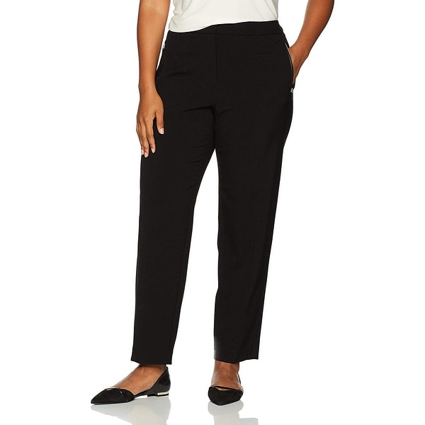 womens black tapered dress pants