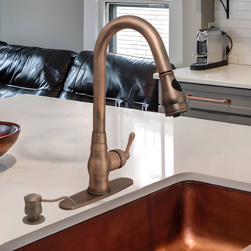 Built in Copper Soap Dispenser Refill from Top with 17 OZ Bottle - 3 Years Warranty