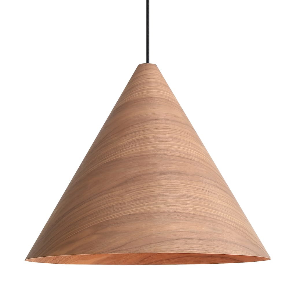 Golden Lighting Conique 3-light Pendant in Dark Walnut - Silver