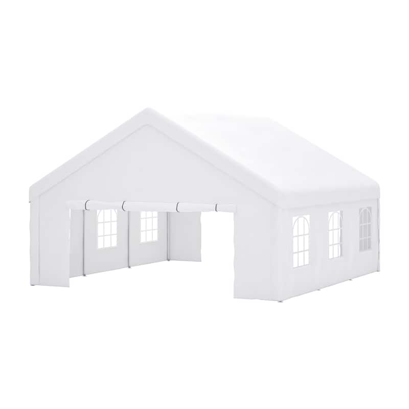 GDFStudio - Nashua Waterproof Event Protection Outdoor Gazebo Pavilion Shelter Tent