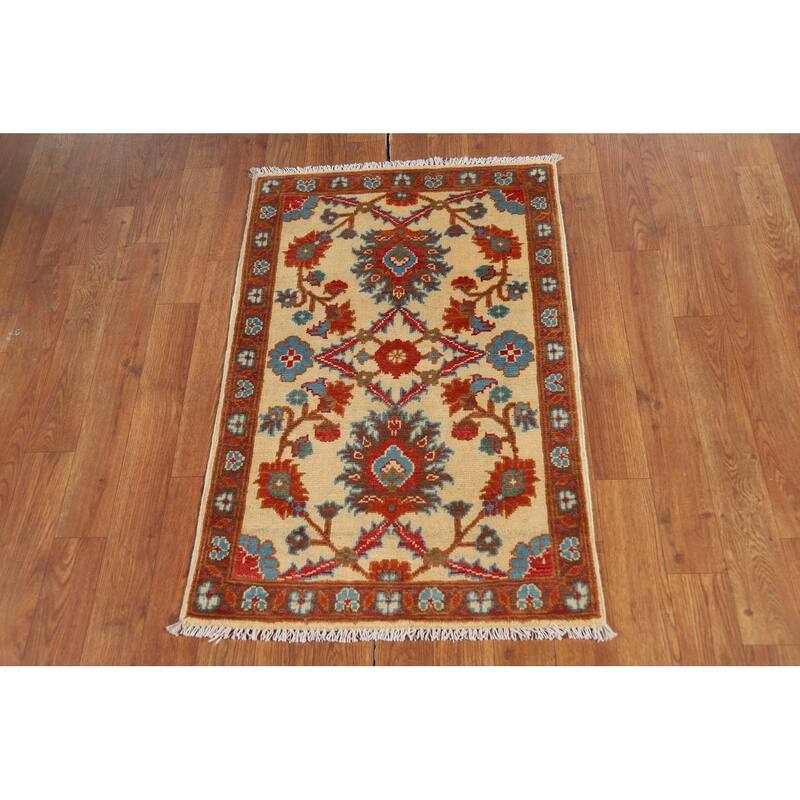 Floral Kazak Oriental Foyer Rug Handmade Wool Carpet - 2'0" x 3'0"