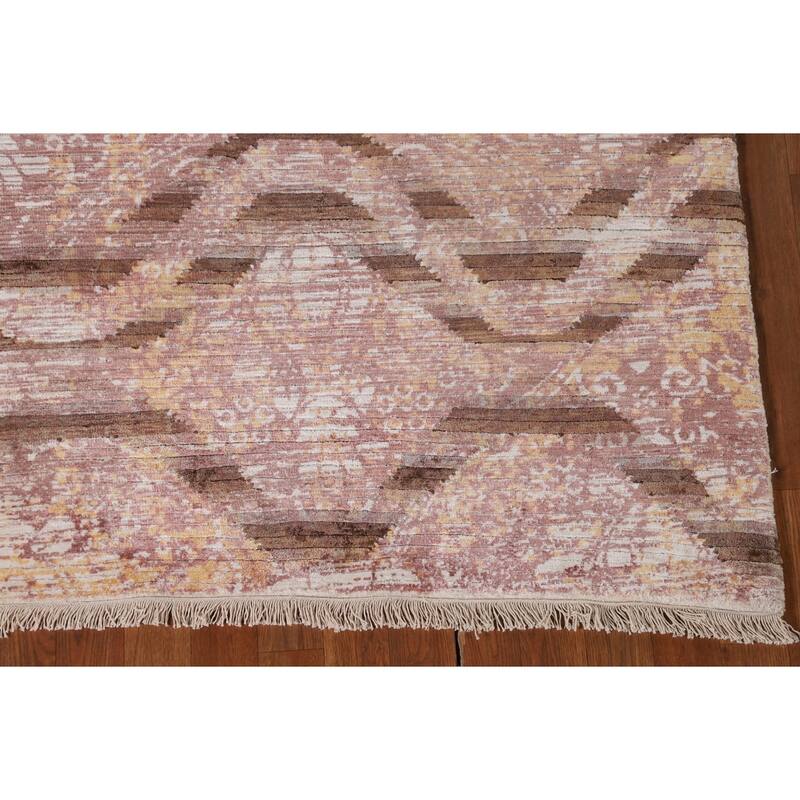 Abstract Modern Rug Hand-Knotted Wool Carpet - 3'10"x 6'0"