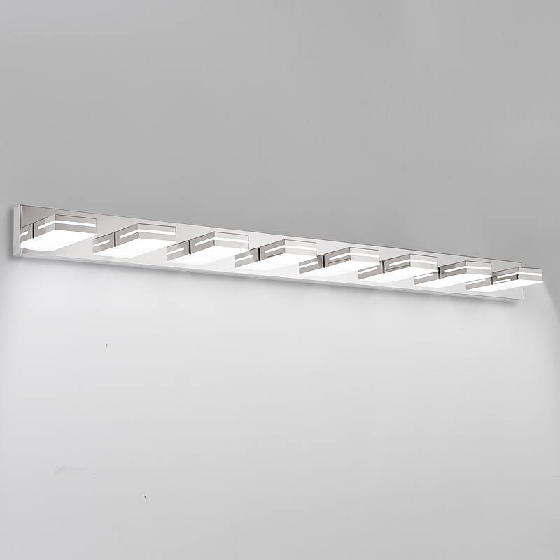 Modern LED Vanity Light, 8-Lights Wall Sconce for Bathroom and Mirror, Sleek Minimalist Design, Energy-Efficient