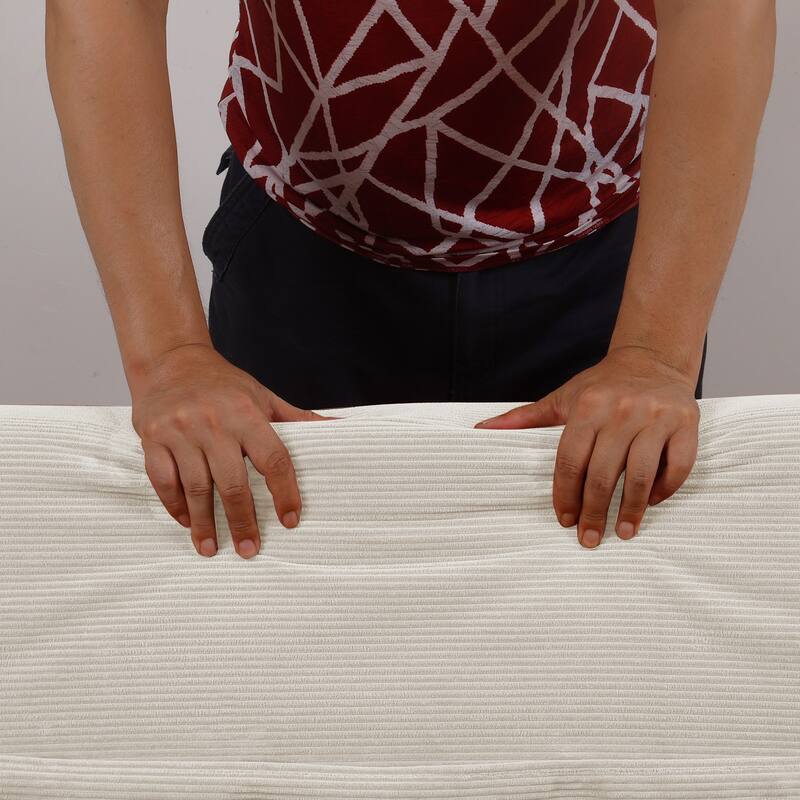 Corduroy Single Convertible Sofa Bed with Reclining Backrest