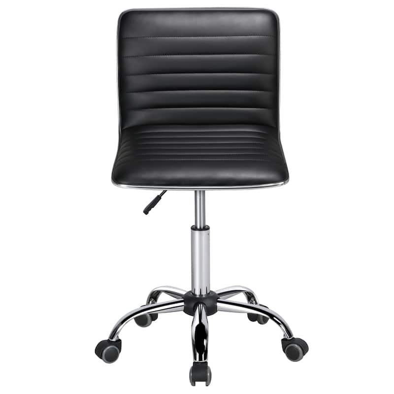Yaheetech Foam Task Chair with Swivel and Faux Leather Office Chair