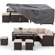 preview thumbnail 73 of 84, AECOJOY 7 Pieces Patio Furniture Set Outdoor Sectional Sofa Rattan Conversation Set Beige with Cover