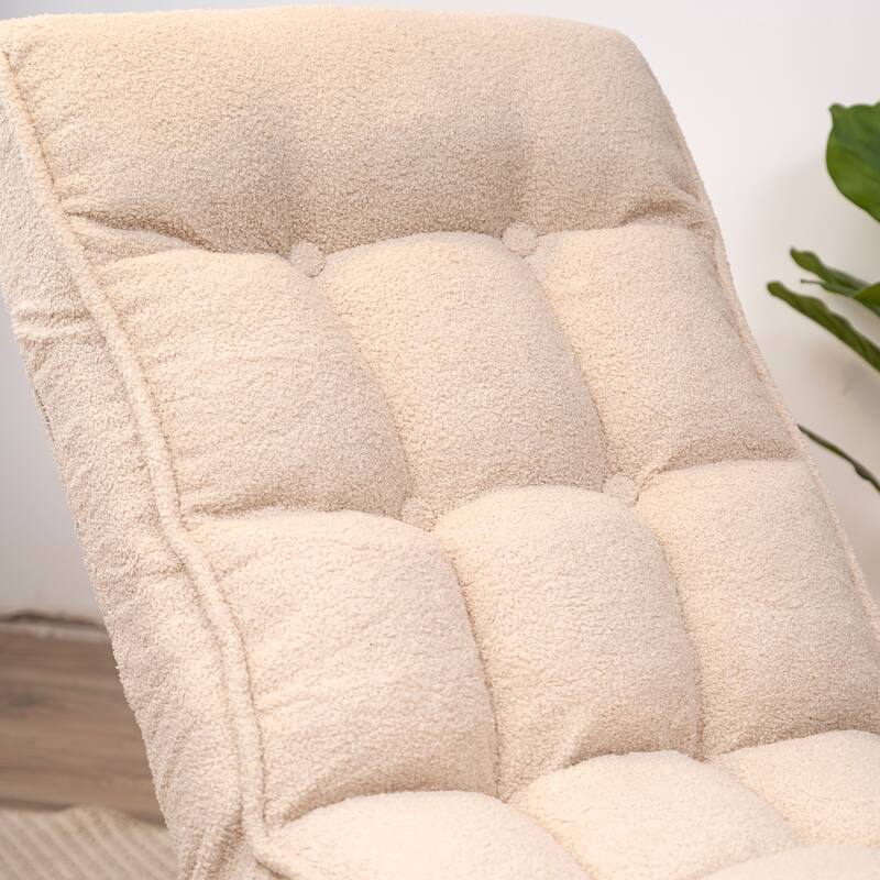 Adjustable Floor Chair Single Lazy Sofa with 4-Position Backrest for Living Room Bedroom