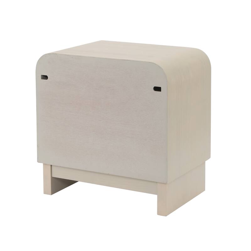 Christopher Knight Home - Boho Minimalist 23.62" Nightstand with Glide Drawer, Open Shelf & Iron Handle, Versatile Home Use