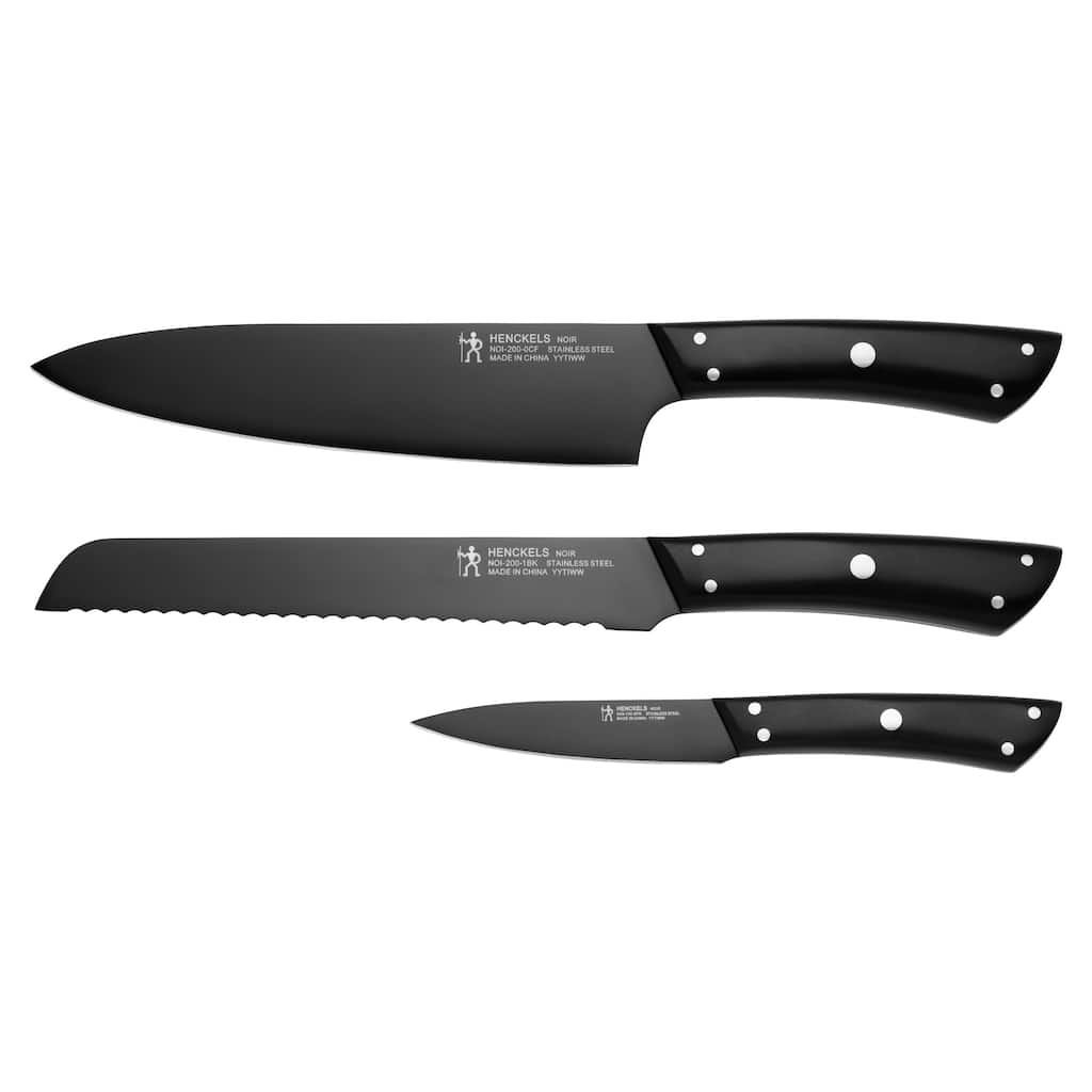 Henckels Noir 3-pc Starter Knife Set - Black