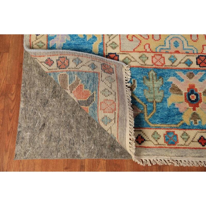 Beige Oushak Oriental Area Rug Hand-Knotted Wool Carpet - 7'10"x 10'0"