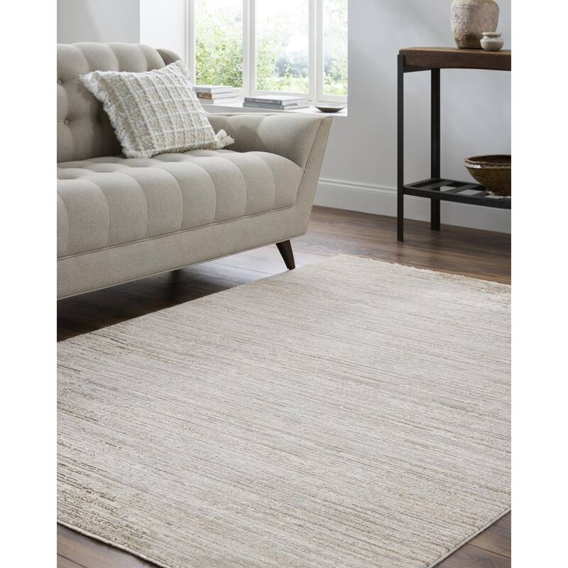 Livabliss Mansfield Traditional Abstract Area Rug - Cream/Oatmeal - 5' 3" x 7'