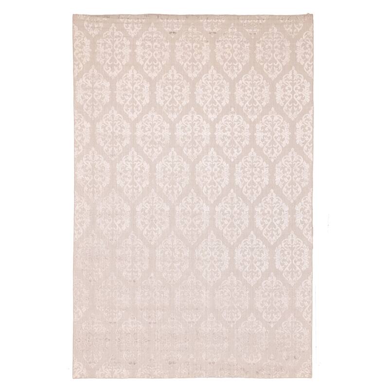 ECARPETGALLERY Hand Loomed Elysian Grey Viscose, Wool Rug - 6'6 x 9'9
