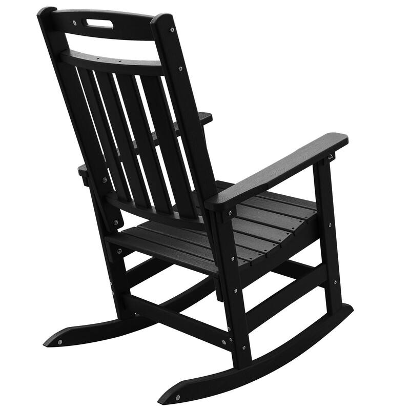 HDPE All-Weather Outdoor Rocking Chair, Porch Deck Rocker