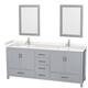 Option Gray / Carrara Cultured Marble Top / Brushed